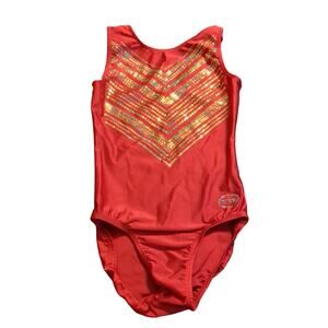 Ozone Midwest Red gymnastics leotard adult Small